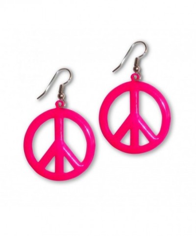 Large Hippie Peace Dangle Earrings