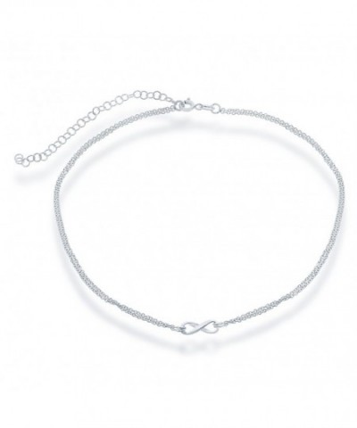 Sterling Italian Double Strand Infinity Necklace