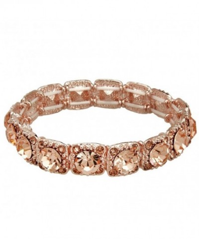 Falari Crystal Bracelet Peach Rose B1534 LP