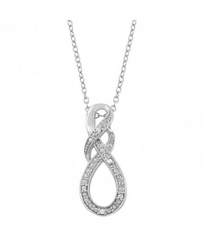 Sterling Silver Diamond Infinity Necklace