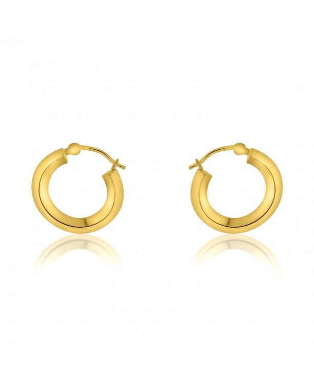 Yellow Gold Fancy Hoop Earrings