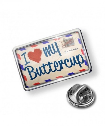 Pin Love Buttercup Vintage Letter