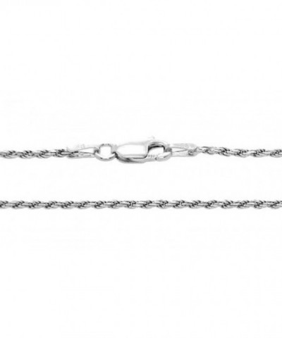 Sterling Silver Millimeter Rhodium Necklace