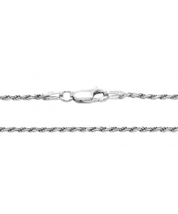 Sterling Silver Millimeter Rhodium Necklace