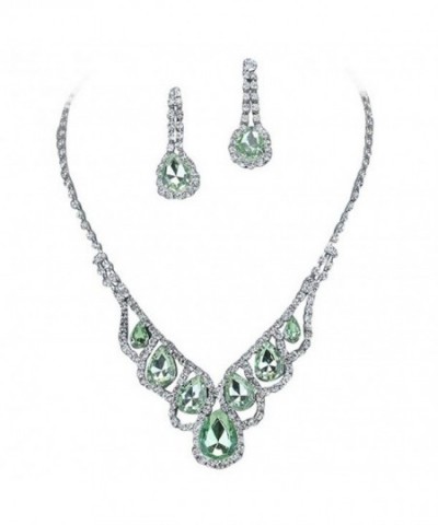 Elegant Droplets Rhinestone Bridesmaid Necklace