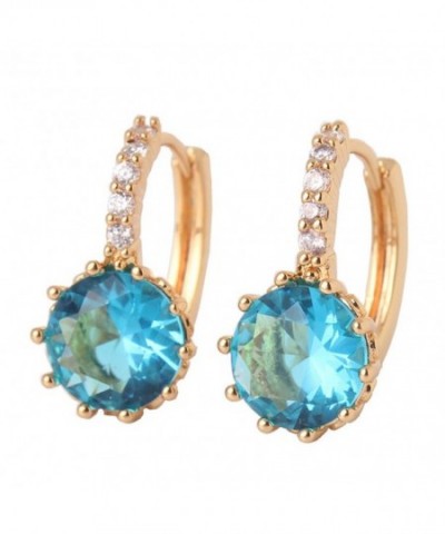 GULICX Yellow Acquamarine Crystal Earrings