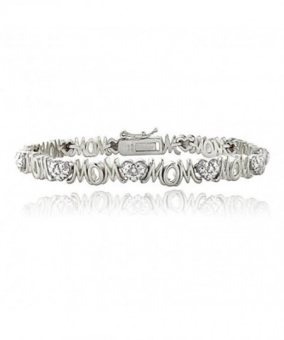 Silver Simulated Diamond Accent Bracelet