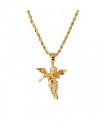 Yellow Cherub Guardian Angel Necklace