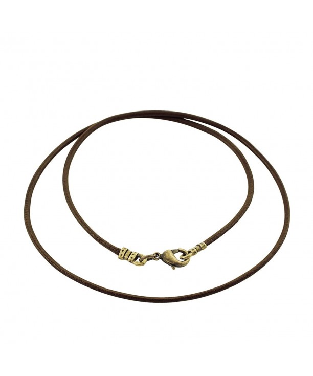 Antique Brass 1 8mm Leather Necklace