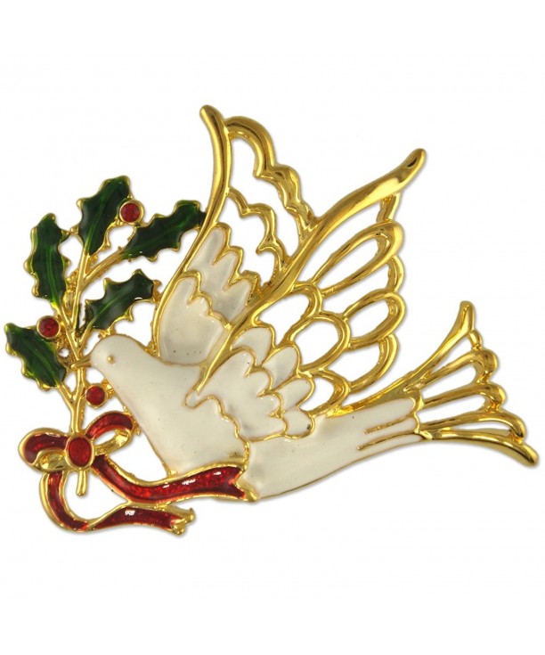 CHRISTMAS MISTLETOE SWAROVSKI ELEMENTS gold plated base