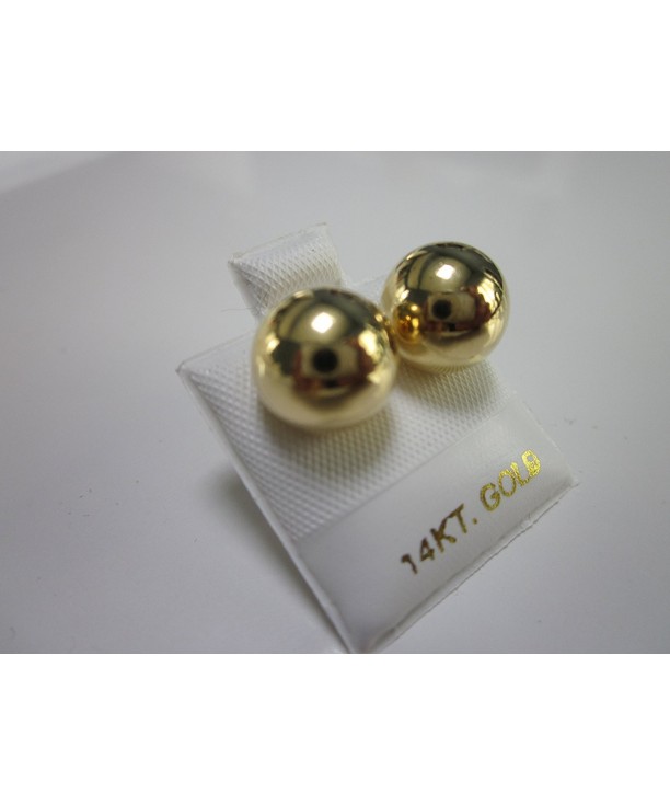 Gold Plated Brass Ball Earrings