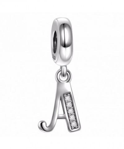 Sterling Silver Initial Alphabet Bracelet