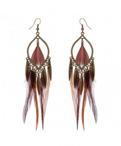 Personality Exaggerated European Feather Earrings