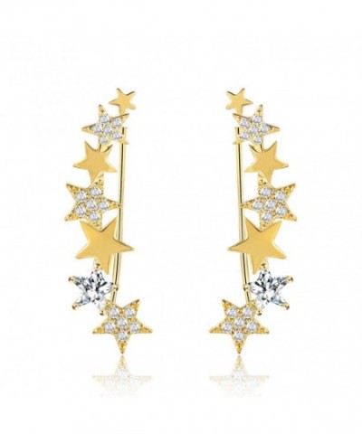 Mevecco Crawler Climber Earrings Jewelry Star4 GD