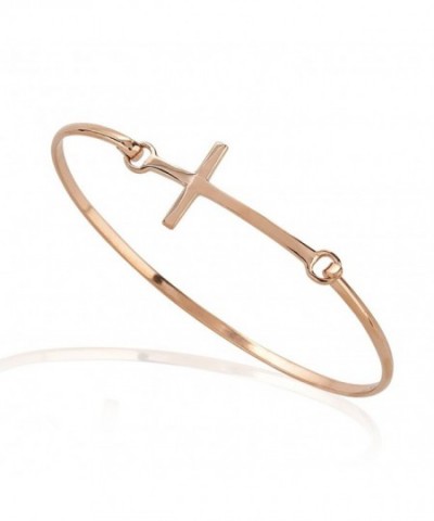 Gold Plated Sideways Christian Religious Bracelet