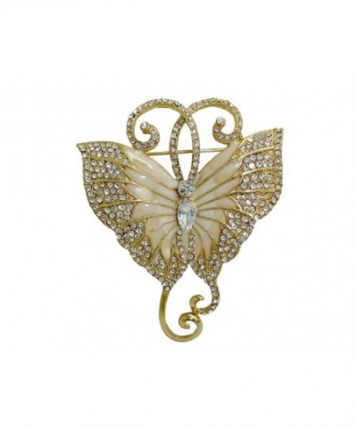 TTjewelry Butterfly Nouveau Austria Gold tone