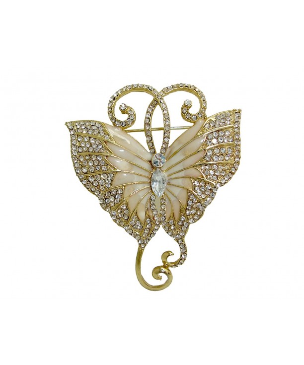 TTjewelry Butterfly Nouveau Austria Gold tone