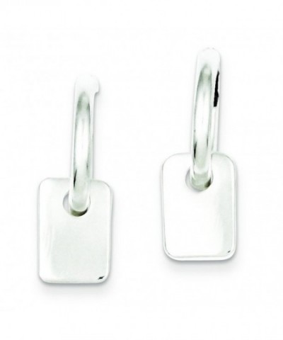 Sterling Silver Dangle Hoop Earrings