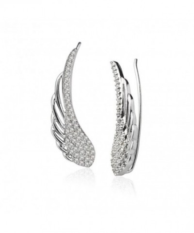 Sterling Zirconia Crawler Climber Earrings