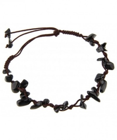 Natural stone anklet onyx polyester