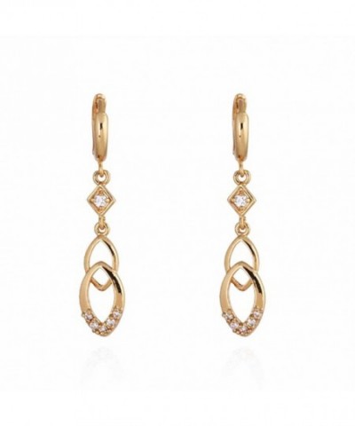 YAZILIND Hollow Plated Zirconia Earrings