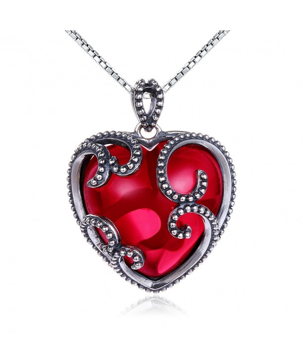 Valentines Sterling Necklace Corundum Christmas