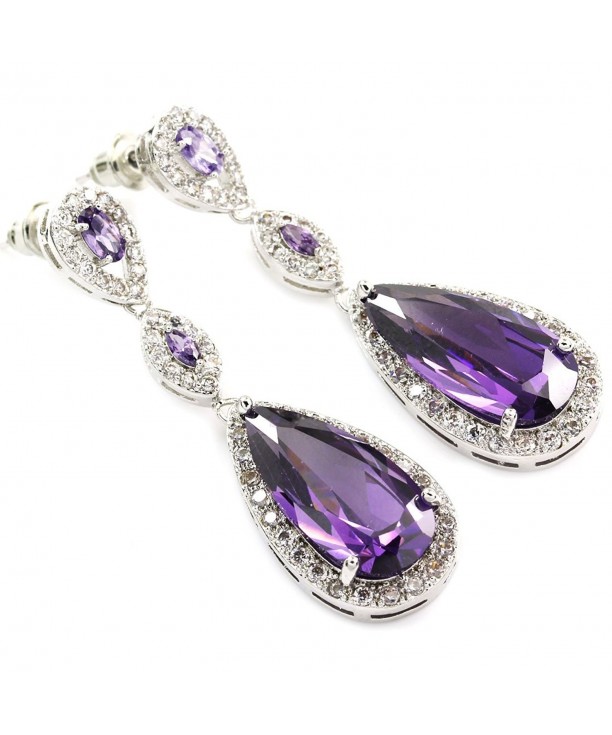 FC JORY Amethyst Teardrop Earrings