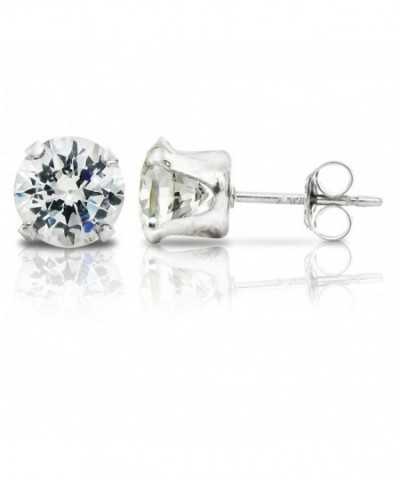 Sterling Silver Zirconia Earrings 1 5tcw