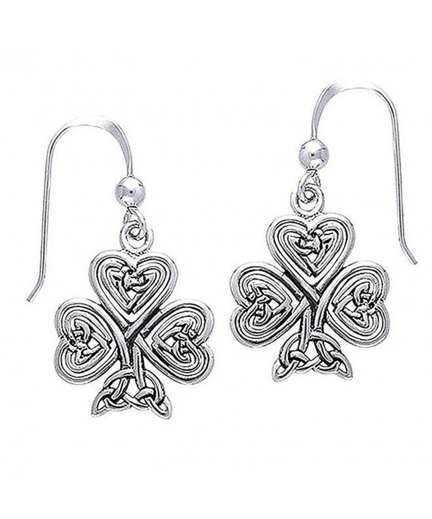 Patricks Shamrock Sterling Silver Earrings