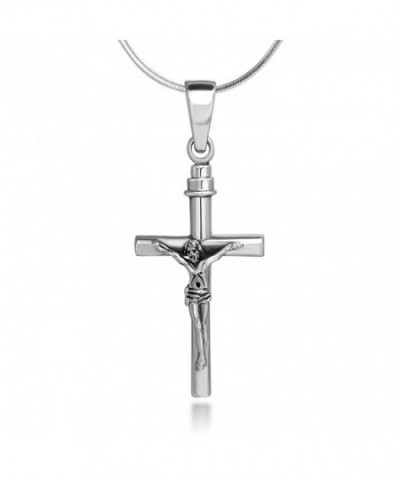 Sterling Silver Crucifix Pendant Necklace