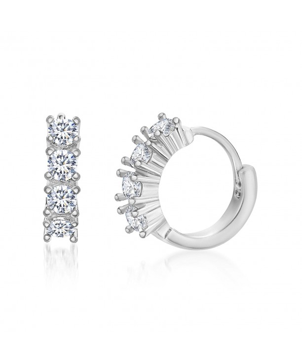 Mia Sarine Zirconia Earrings Rhodium