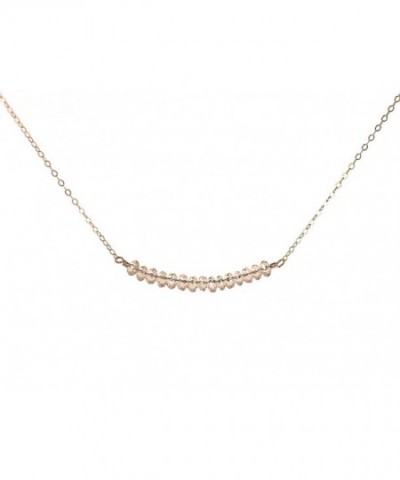 Sparkly Beaded Bar Necklace Champagne