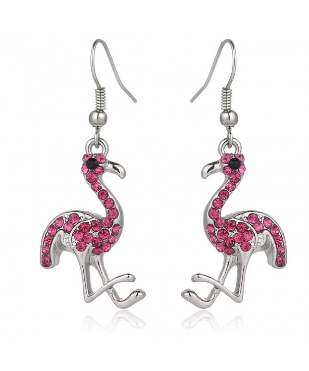 Liavys Pink Flamingo Fashionable Earrings