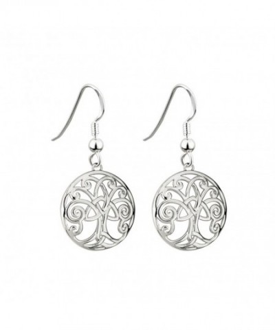 Celtic Earrings Rhodium Plated Irish