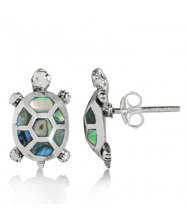 Abalone Sterling Silver TURTLE Earrings