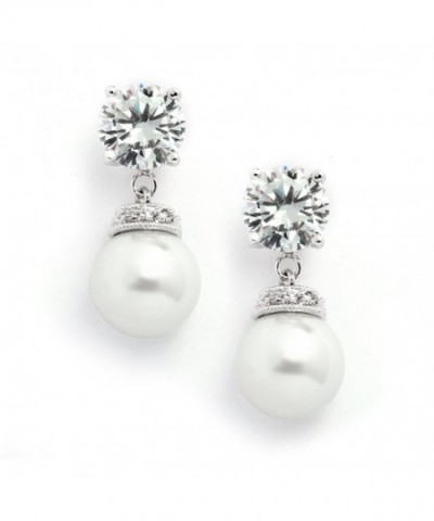 Mariell Wedding Bridal Earrings Round Cut