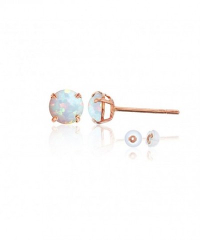 Rose Gold 4 00mm Round Earring