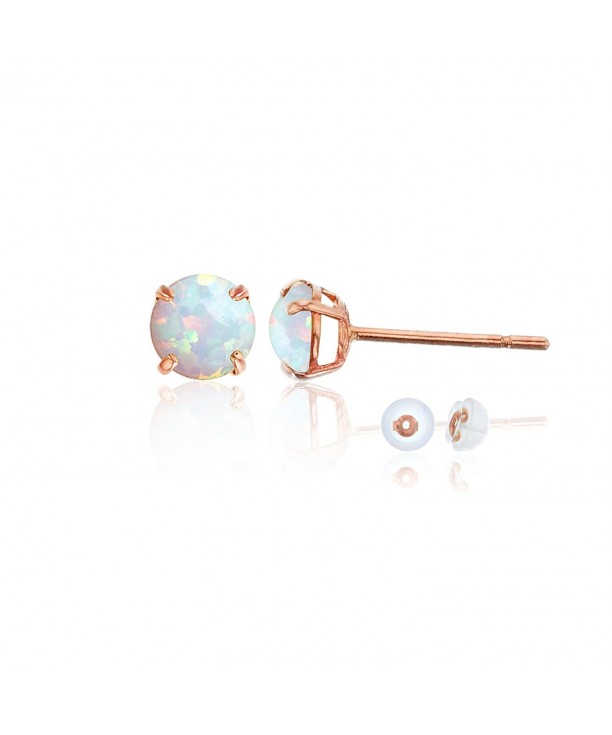 Rose Gold 4 00mm Round Earring