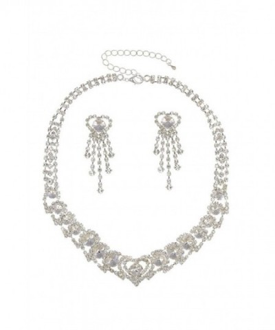 Rhinestone Crystal Wedding Necklace Earrings