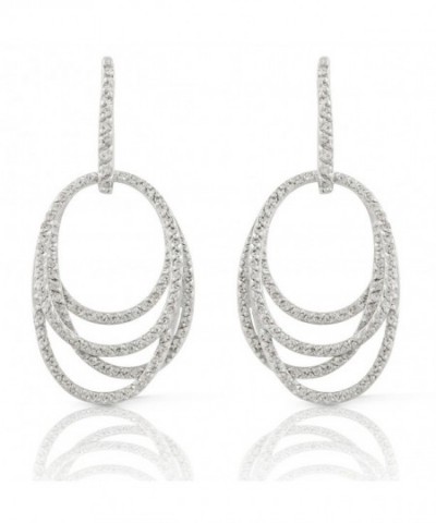 JanKuo Jewelry Rhodium Zirconia Earrings