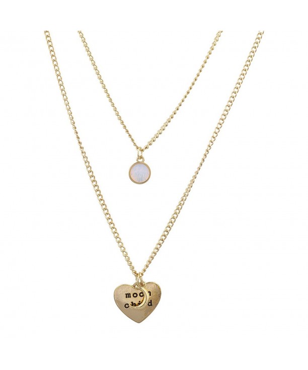 Lux Accessories Goldtone Crescent Necklace