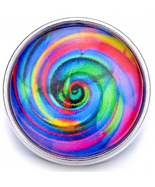 Rainbow Pinwheel Ginger Snap Button