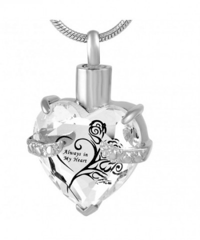 Crystal Necklace Stainless Cremation Memorial