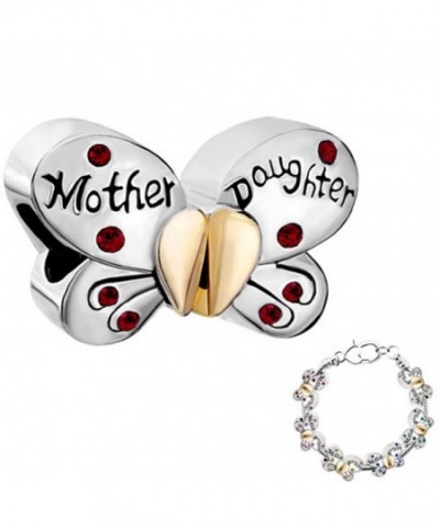 LovelyJewelry Mother Daughter Butterfly Bracelets
