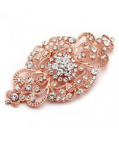 Mariell Vintage Bridal Crystal Brooch