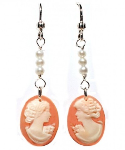 Earrings Carnelian Natural Sterling Italian