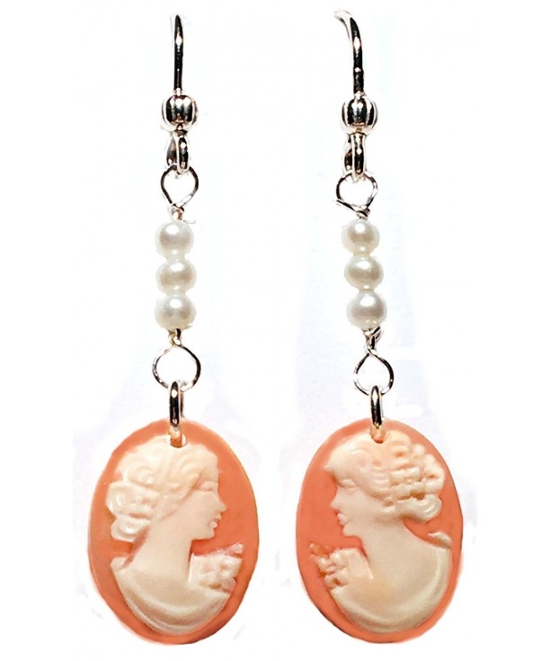 Earrings Carnelian Natural Sterling Italian