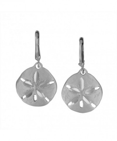 Sterling Silver Dollar Leverback Earrings