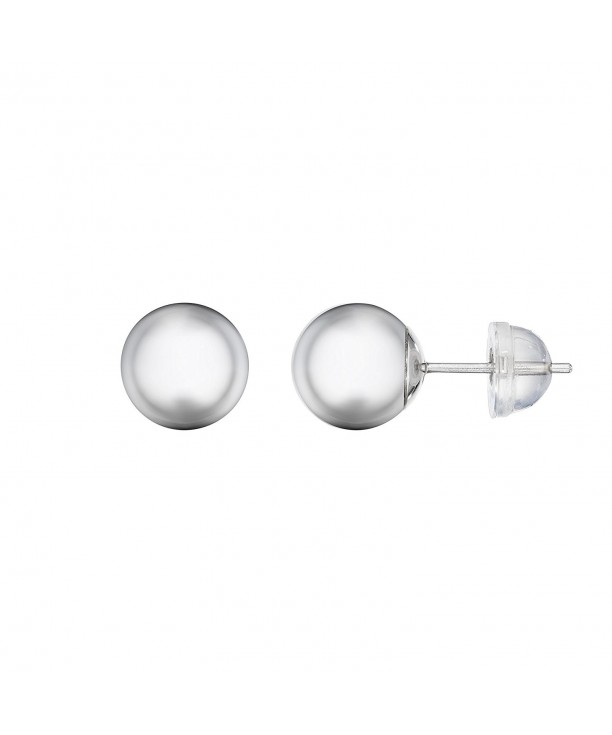 White Balls Earrings Comfort Silicone