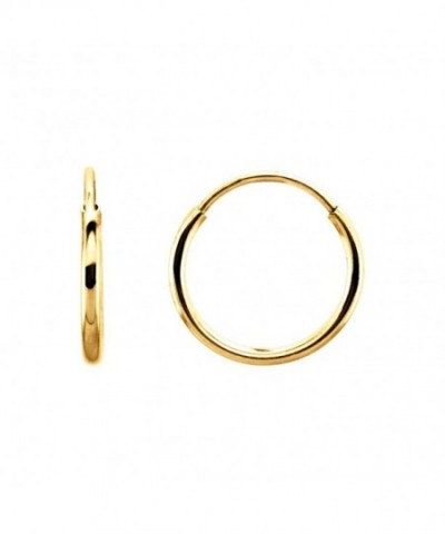 Yellow Gold 10mm Endless Earrings